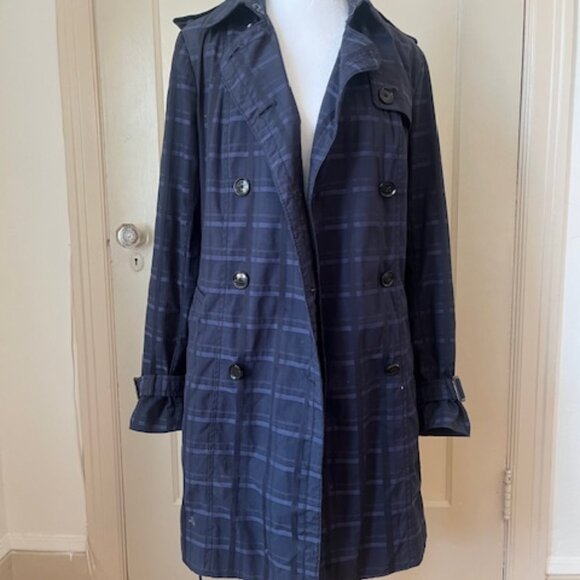 Banana Republic Navy Trench Coat - Picture 8 of 8
